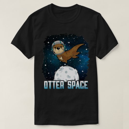 Otter Space, Funny BuitSpace Animal T-shirt (Design voorkant)