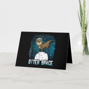 Otter Space Funny Otter Space Animal Kaart