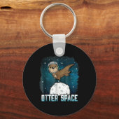 Otter Space| Funny Otter Space Animal Sleutelhanger (Voorkant)