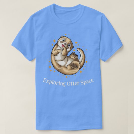 Otter Space Otter Lover Space Theme Zee verkennen T-shirt (Design voorkant)