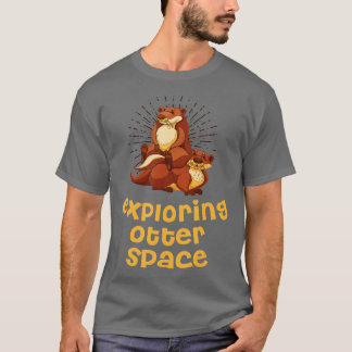 Otter Space Otter Lover Space Theme Zee verkennen T-shirt