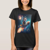 Otter Space Puns Space Otter Riding A Rocket T-shirt (Voorkant)