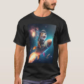 Otter Space Puns Space Otter Riding A Rocket T-shirt (Voorkant)