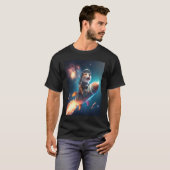 Otter Space Puns Space Otter Riding A Rocket T-shirt (Voorkant volledig)