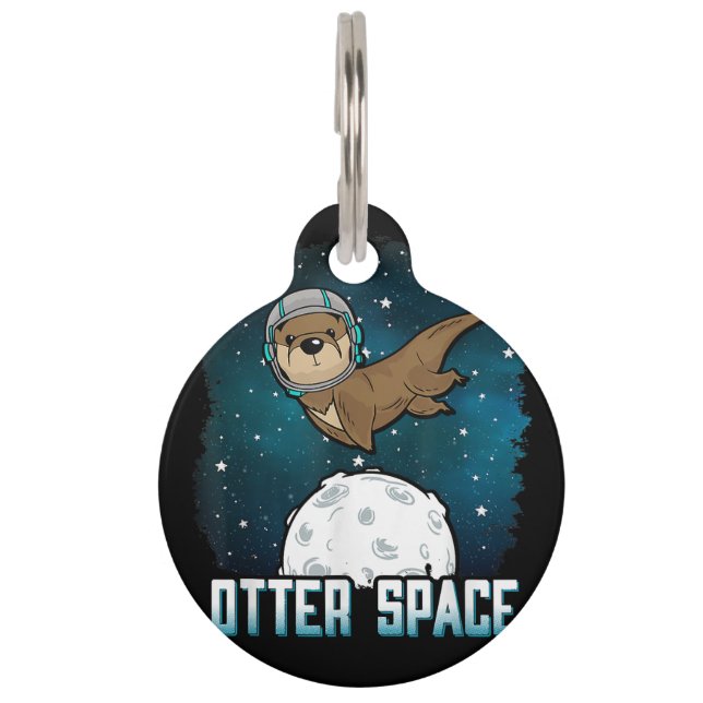 Otter Space Shirt, Funny Outer Space Animal Huisdierpenning (Voorkant)