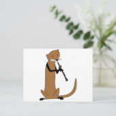 Otter Speel het Clarinet Briefkaart (Staand voorkant)