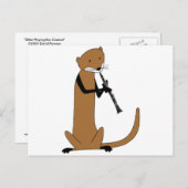 Otter Speel het Clarinet Briefkaart (Voorkant / Achterkant)