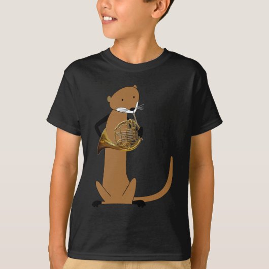 Otter Spel the French Horn T-shirt (Voorkant)