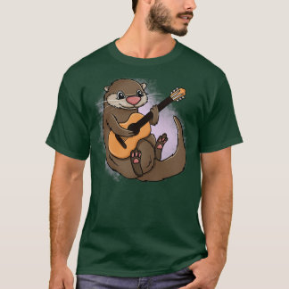 Otter spelen gitaar t-shirt