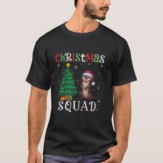 Otter Squad Jongens Meisjes Kinder Kerstboom Licht T-shirt