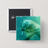 Otter Square Pin zwemmen Vierkante Button 5,1 Cm (Voorkant /achterkant)