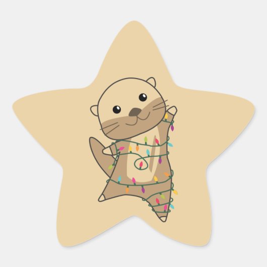 Otter Star Sti Ster Sticker (Voorkant)