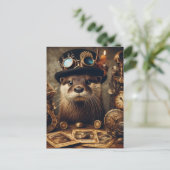 Otter Steampunk Tarot Kaart Reader (Staand voorkant)
