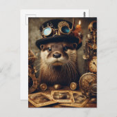 Otter Steampunk Tarot Kaart Reader (Voorkant / Achterkant)
