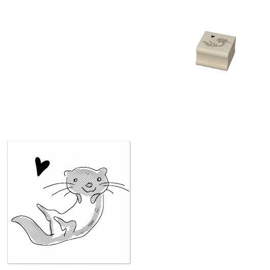 Otter stempel! rubberstempel (Gestempeld)