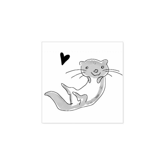 Otter stempel! rubberstempel (Afrduk)