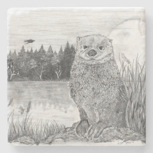 otter stenen onderzetter