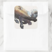 Otter Study I - Talisker Vierkante Sticker (Tas)