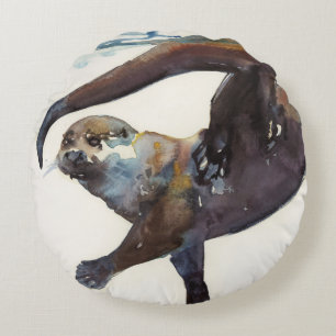 Otter Study II - 'Talisker' Rond Kussen