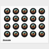 Otter Style 60s 70s Mannen Ronde Sticker (Vel)