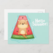 Otter Summer Briefkaart (Voorkant / Achterkant)