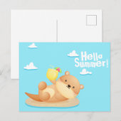 Otter Summer Briefkaart (Voorkant / Achterkant)