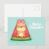 Otter Summer Briefkaart (Voorkant / Achterkant)