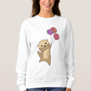 Otter Sweet Animal vliegt met ballonnen omhoog Trui