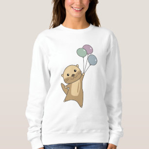 Otter Sweet Animal vliegt met ballonnen omhoog Trui