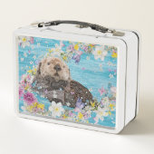 Otter Swimming in Flowers (Achterkant)