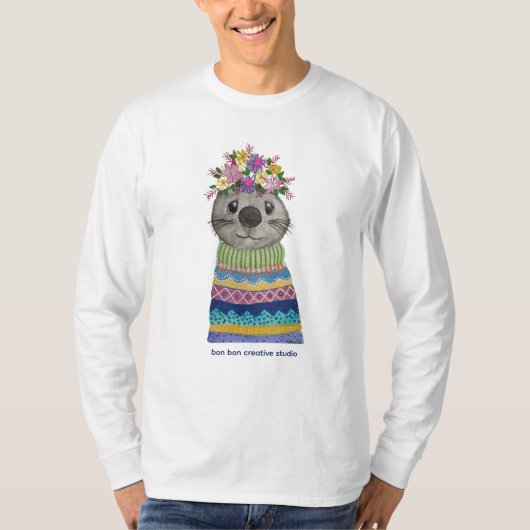 Otter T-shirt met lange mouwen (Voorkant)