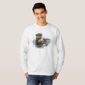 Otter T-shirt met lange mouwen (Voorkant volledig)