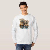 Otter T-shirt met lange mouwen (Voorkant volledig)