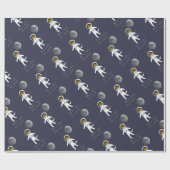 "Otter This World" Cute otter spaceman Cadeaupapier (Vlak)