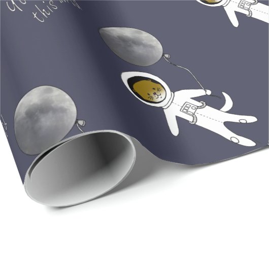 "Otter This World" Cute otter spaceman Cadeaupapier (Rol Hoek)