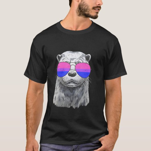 Otter Transgender Pride Zonnebril T-shirt (Voorkant)
