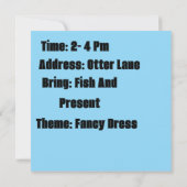 Otter Triplets Verjaardagsfeest, Verjaardagsuitnod Kaart (Achterkant)