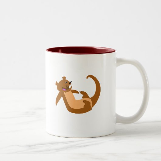 otter tweekleurige koffiemok (Rechts)