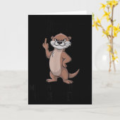 Otter Twinkle Kleine Verrader Pas Op Voor Je Eigen Kaart (Gele Bloem)