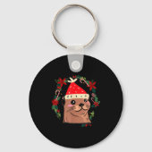 Otter Ugly Christmas Christmas Winter Sleutelhanger (Voorkant)