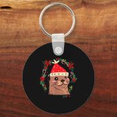 Otter Ugly Christmas Christmas Winter  Sleutelhanger (Voorkant)