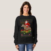 Otter Ugly Santa Riding Otter Christmas Trui (Voorkant volledig)