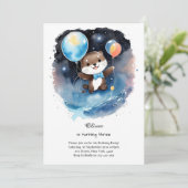 Otter Verjaardagsuitnodiging Kaart (Staand voorkant)