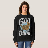 Otter voor Zee Otter Fret Vis Otter Dier Trui (Voorkant volledig)