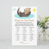 Otter Wat zit er in je baby shower met handtas (Staand voorkant)