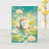 Otter Waterlelie Paradijs Kaart (Gele Bloem)