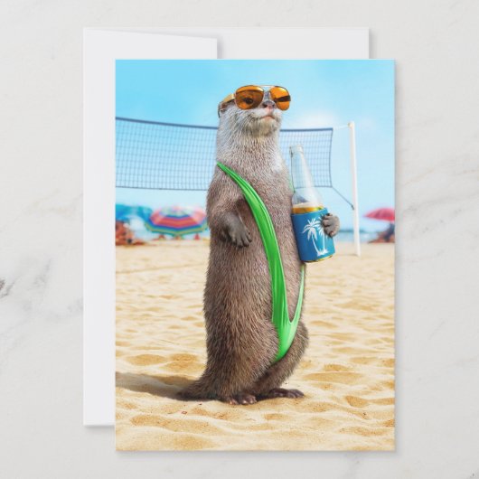 Otter Wearing Mankini Kaart (Voorkant)