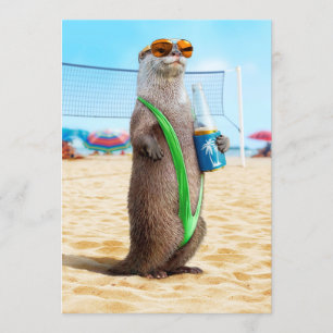Otter Wearing Mankini Kaart