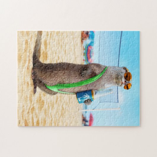 Otter Wearing Mankini Legpuzzel (Horizontaal)