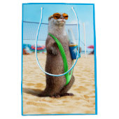 Otter Wearing Mankini Medium Cadeauzakje (Voorkant)
